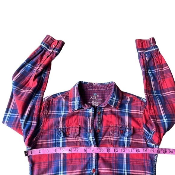 Kuhl Women’s Red Plaid 100% Cotton Button Down Long Sleeve Shirt, Size Small - Picture 8 of 9